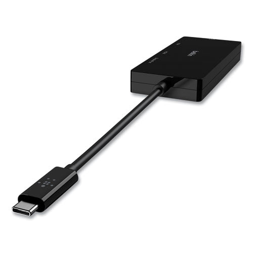 Image of Belkin® USB-C Video Adapter, DisplayPort/DVI/HDMI/USB-C/VGA, 4.33" Black