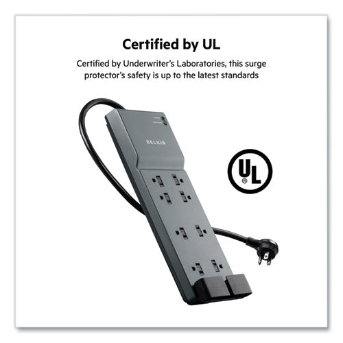 Image of Belkin® Home/Office Surge Protector, 8 AC Outlets, 6 ft Cord, 3,390 J, White