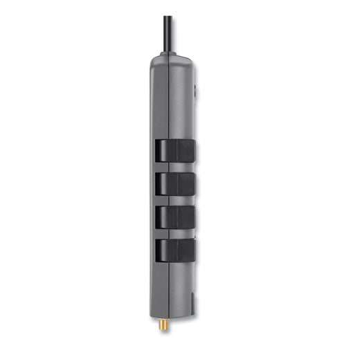 Image of Belkin® Pivot Plug Surge Protector, 12 AC Outlets, 8 ft Cord, 4,320 J, Gray