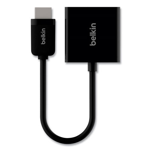 Image of Belkin® HDMI to VGA + 3.5mm Audio Adapter, 5", Black