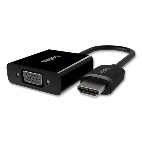 Image of Belkin® HDMI to VGA + 3.5mm Audio Adapter, 5", Black