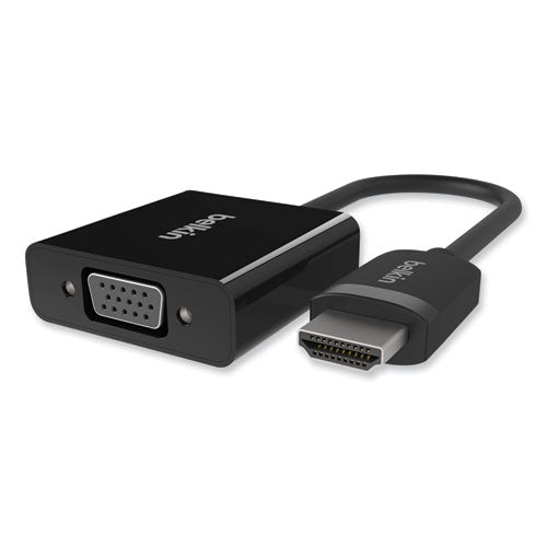 Image of Belkin® HDMI to VGA + 3.5mm Audio Adapter, 5", Black