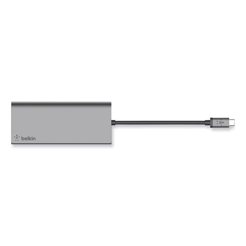 Image of Belkin® Usb-C Multimedia Hub, 6 Ports, Space Gray