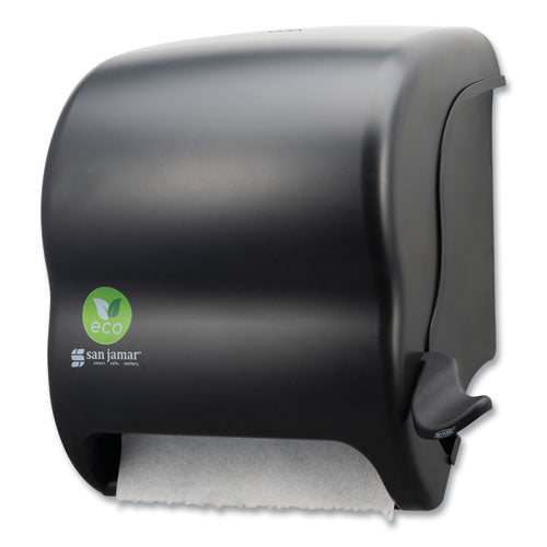 Image of San Jamar® Ecological Green Towel Dispenser, 12.49" x 8.6" x 12.82", Black