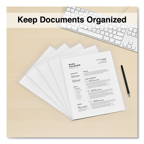 Image of Universal® Project Poly Jackets, Letter Size, Clear, 5/Pack