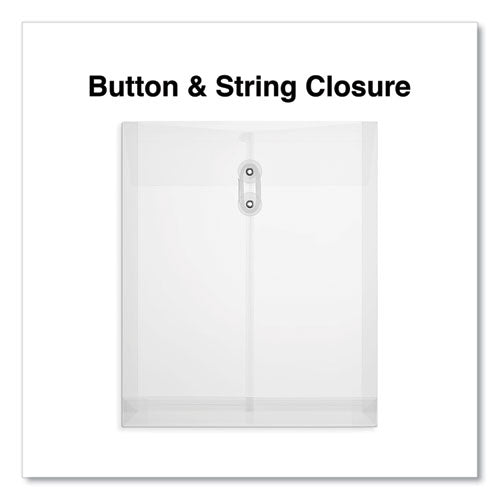 Image of Universal® Top Opening Poly Envelopes, 1.25" Expansion, Letter Size, Clear, 10/Pack