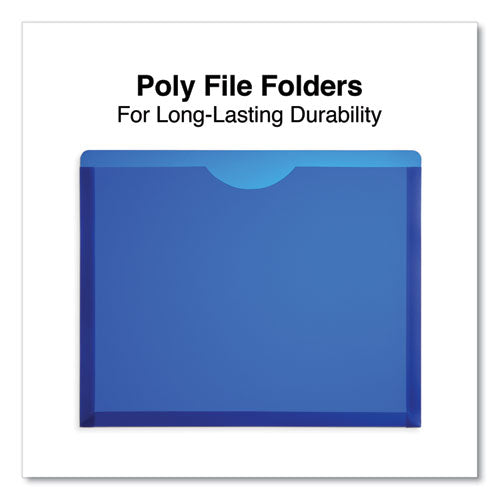 Image of Universal® Expanding Poly File Jackets, 1 Section, Straight Tab, Letter Size, Assorted, 10/Pack