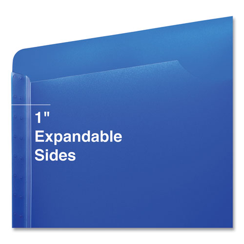 Image of Universal® Expanding Poly File Jackets, 1 Section, Straight Tab, Letter Size, Assorted, 10/Pack