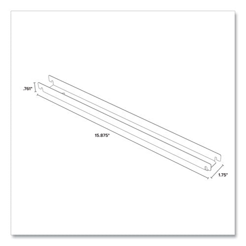 Image of Alera® Two Row Hangrails For Alera 30" And 36" Wide Lateral Files, Aluminum, 4/pack