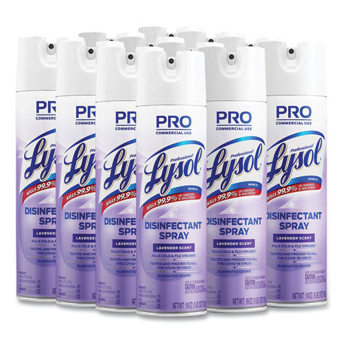 Image of Professional LYSOL® Brand Disinfectant Spray, Lavender, 19 Oz Aerosol Spray, 12/carton