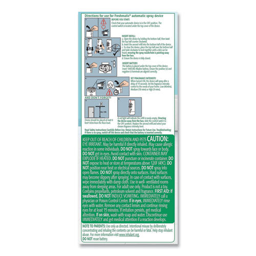 Image of Air Wick® Freshmatic Life Scents Starter Kit, 5.89 oz Fresh Waters Refill/AA Battery, 4 Kits/Carton