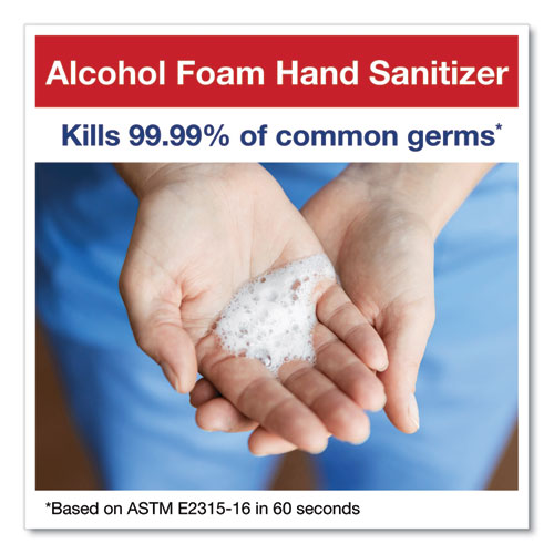 Image of Tork® Alcohol Foam Hand Sanitizer, 18 oz Pump Bottle, Unscented, 6/Carton