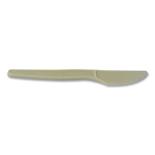Image of WNA EcoSense Renewable Plant Starch Cutlery, Knife, Plastic, Cream, 50/Pack