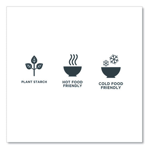 Image of WNA EcoSense Renewable Plant Starch Cutlery, Spoon, Plastic, Cream, 50/Pack