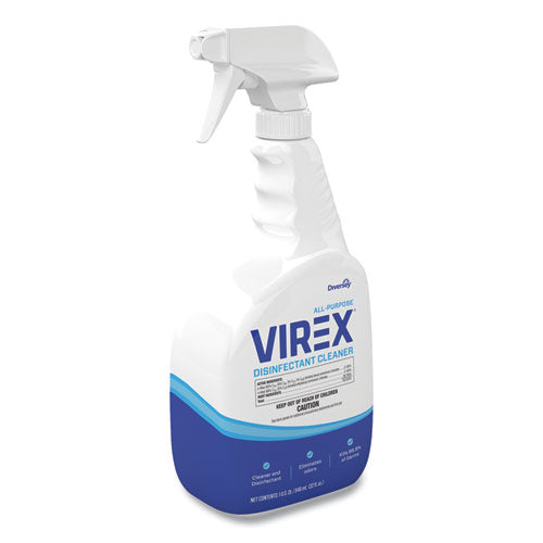Image of Diversey Virex All-Purpose Disinfectant Cleaner, Citrus Scent, 32 Oz Spray Bottle, 8/carton