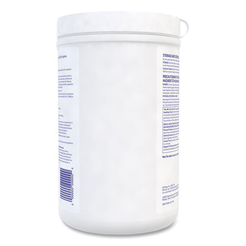 Image of Diversey Avert Sporicidal Disinfectant Cleaner Wipes, 6 x 7, Chlorine Scent, 160/Canister, 12/Carton