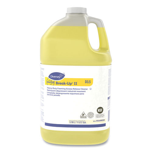 Image of Diversey Suma Break-Up Ii D3.5 Heavy-Duty Foaming Grease-Release Cleaner, 128 Oz Bottle, 4/carton