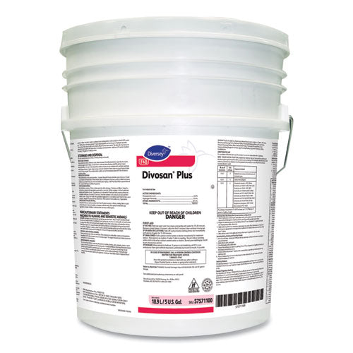 Image of Diversey Divosan Plus Spectrum Sanitizer, 5 Gal Pail