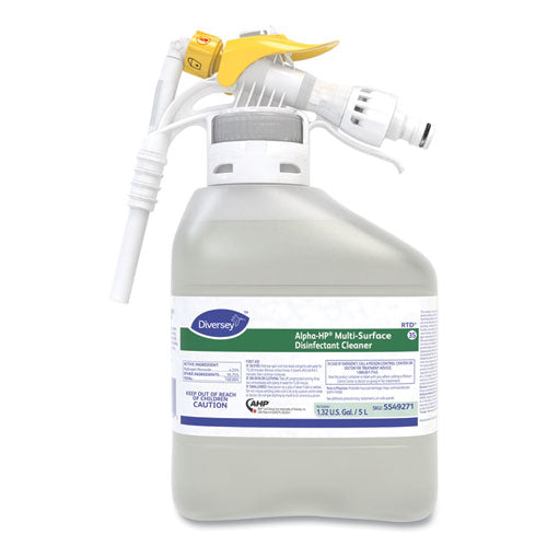 Image of Diversey Alpha-HP Concentrated Multi-Surface Cleaner, Citrus Scent, 5,000 mL RTD Spray Bottle