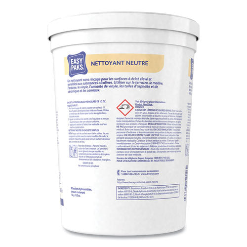 Image of Easy Paks® Neutral Cleaner, 0.5 Oz Packet, 90/tub, 2 Tubs/carton