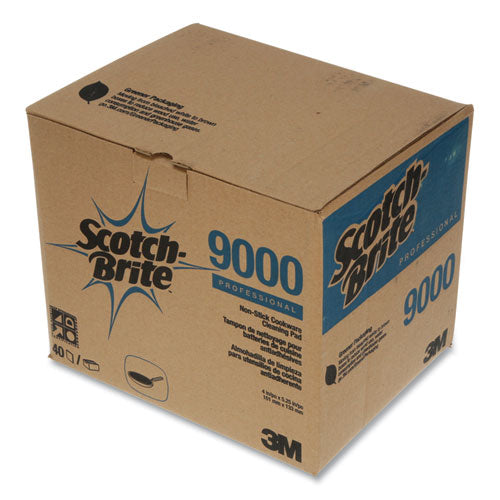 Image of Scotch-Brite® All-Purpose Scouring Pad 9000, 4 X 5.25, Blue, 40/carton