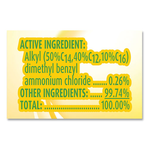 Image of LYSOL® Brand Disinfecting Wipes Flatpacks, 1-Ply, 6.69 x 7.87, Lemon and Lime Blossom, White, 15 Wipes/Flat Pack, 24 Flat Packs/Carton