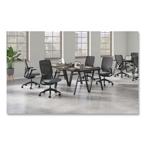 Image of HON® Flexion Mesh Back Task Chair, Supports Up to 300 lb, 14.81" to 19.7" Seat Height, Black/Basalt