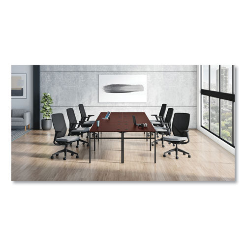 Image of HON® Flexion Mesh Back Task Chair, Supports Up to 300 lb, 14.81" to 19.7" Seat Height, Black/Basalt