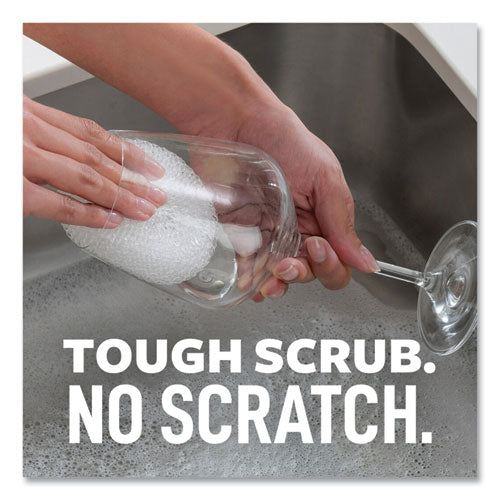 Image of Scotch-Brite® Greener Clean Recycled Scrubbing Circle, 3.5" Diameter, 0.7" Thick, White, 3/Pack
