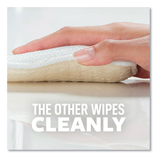 Image of Scotch-Brite® Greener Clean Dual Action Scrub and Wipe, 2.8 x 4.7, 0.7" Thick, White, 2/Pack