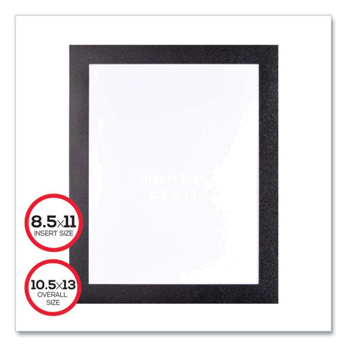 Image of deflecto® Self Adhesive Sign Holders, 8.5 x 11 Insert, Clear with Black Border, 2/Pack