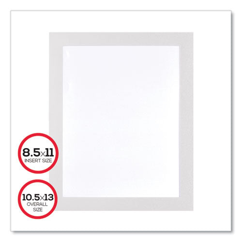 Image of deflecto® Self Adhesive Sign Holders, 8.5 x 11 Insert, Clear with White Border, 2/Pack