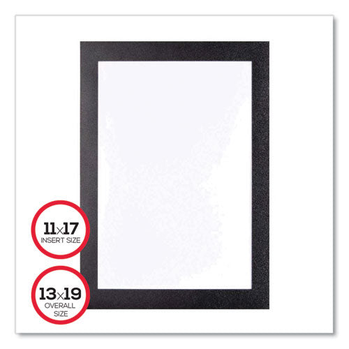 Image of deflecto® Self Adhesive Sign Holders, 11 x 17 Insert, Clear with Black Border, 2/Pack