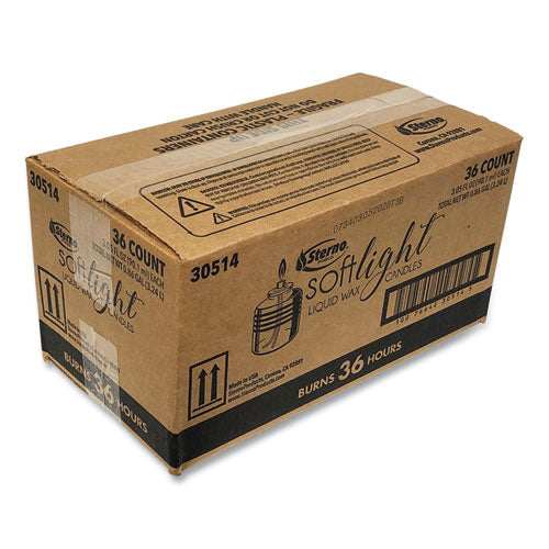 Image of Sterno® Soft Light Liquid Wax, 36 Hour Burn, 36/Carton