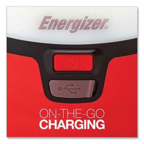 Image of Energizer® Vision LED USB Lantern, 4 D Batteries (Sold Separately), Red/White