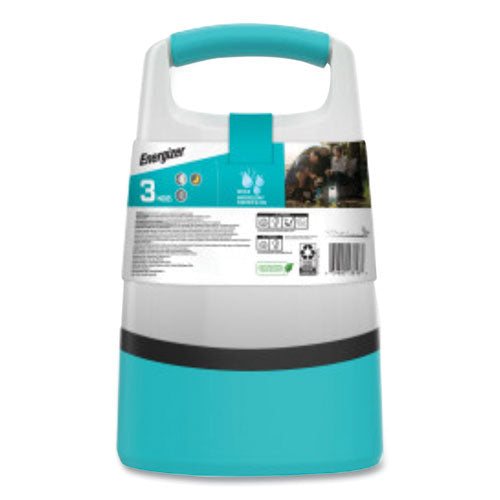 Image of Energizer® Vision Hybrid Lantern, 4 AA (Sold Separately), 1 Rechargeable Lithium Ion (Sold Separately), Teal/White