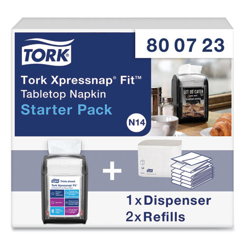 Image of Tork® Xpressnap Fit Starter Pack, 4 x 6 x 7, Black