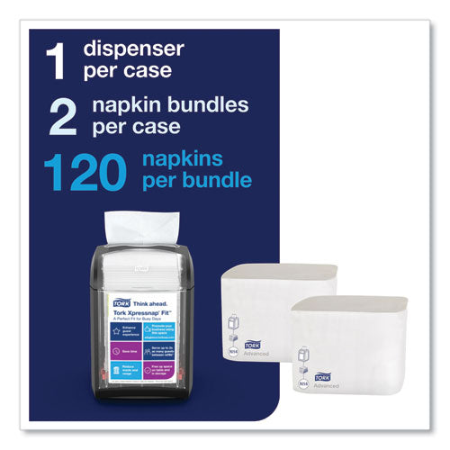 Image of Tork® Xpressnap Fit Starter Pack, 4 x 6 x 7, Black