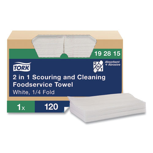 Image of Tork® 2 in 1 Wiper, 1-Ply, 13" x 21", White, 120/Carton