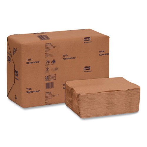 Image of Tork® Xpressnap Interfold Dispenser Napkins, 2-Ply, 6.5 x 8.5, Natural, 500/Pack, 12 Packs/Carton