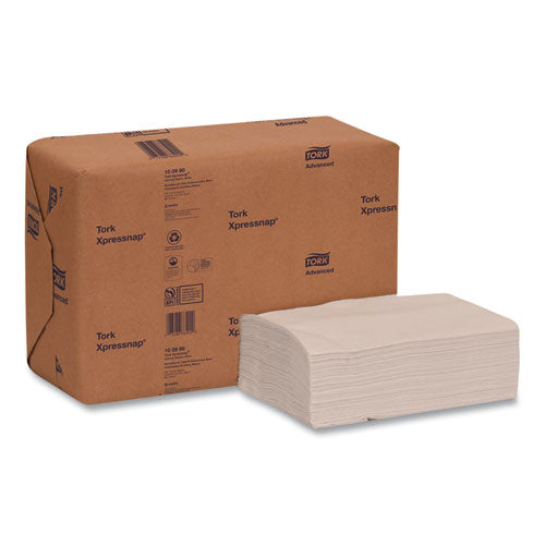 Image of Tork® Xpressnap Interfold Dispenser Napkins, 2-Ply, 6.5 x 8.5, White, 500/Pack, 12 Packs/Carton