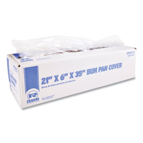 Image of AmerCareRoyal® Bun Pan Bag for Full-Size Pans, 21" x 6" x 35", Clear, 200/Carton