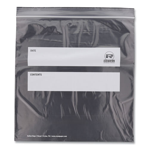 Image of AmerCareRoyal® Zipper Bags, Gallon, 10.5" x 10.98", Clear, 250/Carton