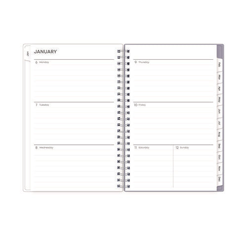 Image of Blue Sky® Laila Create-Your-Own Cover Weekly/Monthly Planner, Wildflower Artwork, 8 x 5, Purple/Blue/Pink, 12-Month (Jan to Dec): 2025