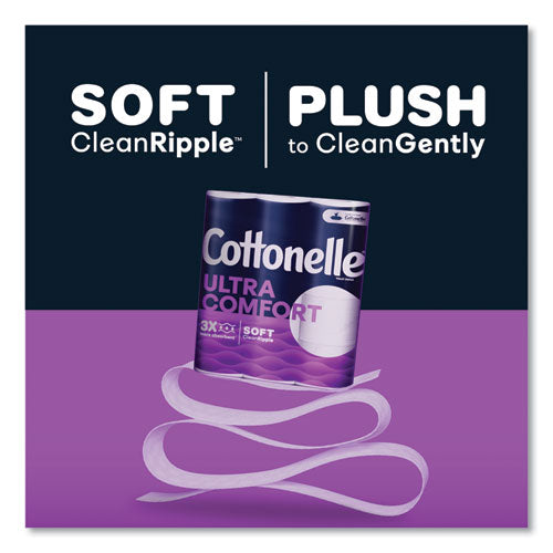 Image of Cottonelle® Ultra ComfortCare Toilet Paper, Soft Tissue, Mega Rolls, Septic Safe, 2 Ply, White, 284 Sheets/Roll, 12 Rolls/Pack