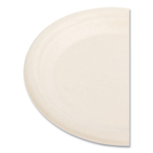 Image of Boardwalk® Bagasse PFAS-Free Dinnerware, Plate, Sugarcane, 6" dia, Tan, 1,000/Carton