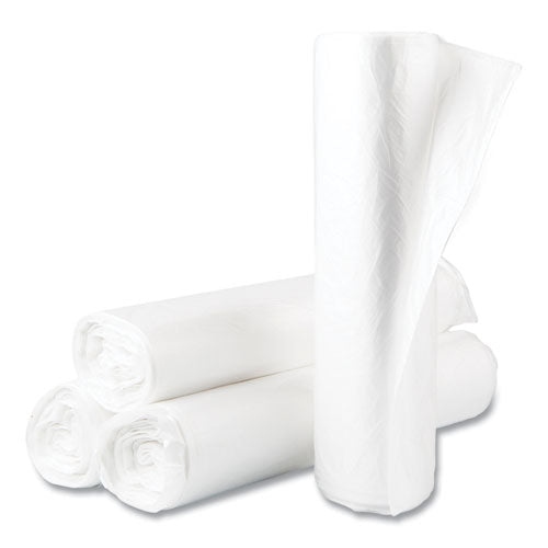 Image of Inteplast Group High-Density Commercial Can Liner Value Pack, 45 gal, 14 mic, 40" x 46", Natural, Interleaved Roll, 25 Bags/Roll, 10 Rolls/CT
