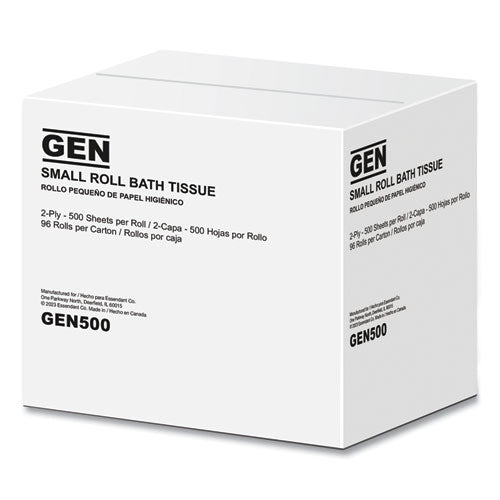 Image of GEN Bath Tissue, Septic Safe, 2-Ply, White, 500 Sheets/roll, 96 Rolls/carton