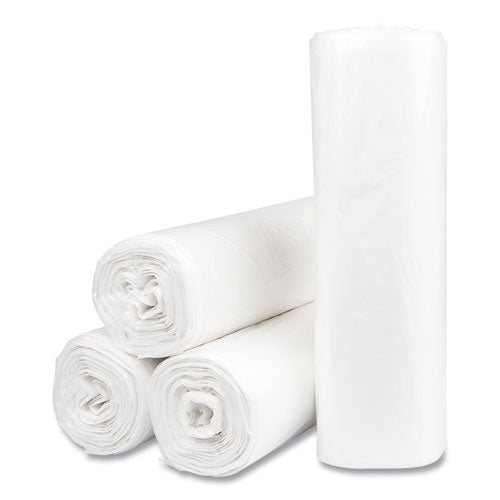 Image of Inteplast Group High-Density Commercial Can Liner Value Pack, 30 gal, 9 mic, 30" x 36", Natural, Interleaved Roll, 25 Bags/Roll, 20 Rolls/CT
