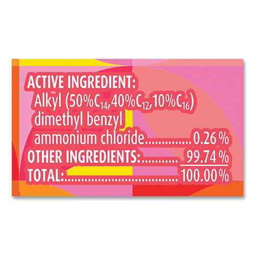 Image of LYSOL® Brand Disinfecting Wipes, 1-Ply, 7 x 7.25, Mango and Hibiscus, White, 80 Wipes/Canister, 6 Canisters/Carton